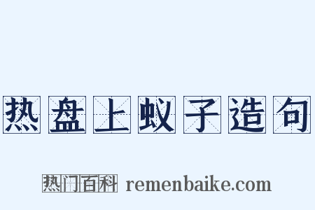 热盘上蚁子造句是什么意思的图片